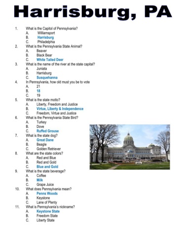 Harrisburg Trivia