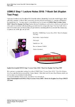 USMLE Step 1 Lecture Notes 2018: 7-Book Set (Kaplan Test Prep)Kaplan Medical