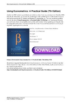 Using Econometrics: A Practical Guide (7th Edition)A. H. Studenmund