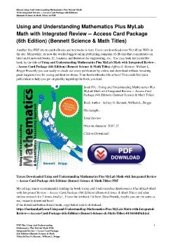 Using and Understanding Mathematics Plus MyLab Math with Integrated Review -- Access Card Package (6th Edition) (Bennett Science & Math Titles)Jeffrey O. Bennett, William L. Briggs