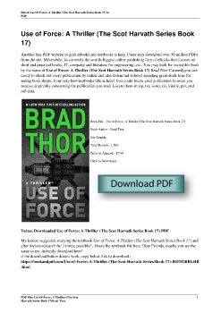 Use of Force: A Thriller (The Scot Harvath Series Book 17)Brad Thor
