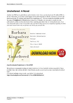 Unsheltered: A NovelBarbara Kingsolver