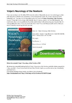 Volpe's Neurology of the NewbornJoseph J. Volpe MD, Terrie E Inder MB ChB MD, Basil T. Darras, Linda S. de Vries MD