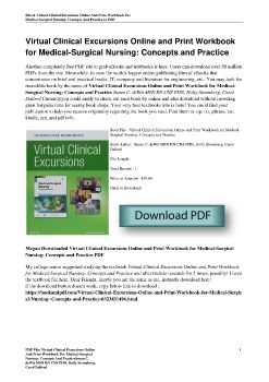 Virtual Clinical Excursions Online and Print Workbook for Medical-Surgical Nursing: Concepts and PracticeSusan C. deWit MSN RN CNS PHN, Holly Stromberg, Carol Dallred