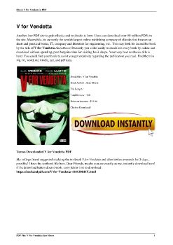 V for VendettaAlan Moore