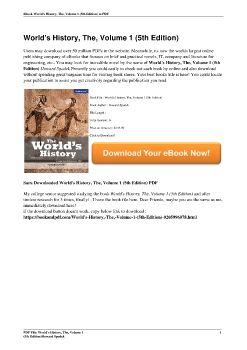 World's History, The, Volume 1 (5th Edition)Howard Spodek