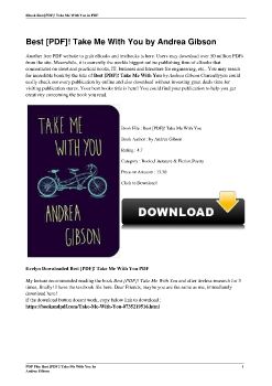 Best [PDF]! Take Me With You by Andrea Gibson