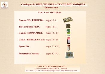 CATALOGUE THES, TISANES ET EPICES BIOLOGIQUES 05.2025