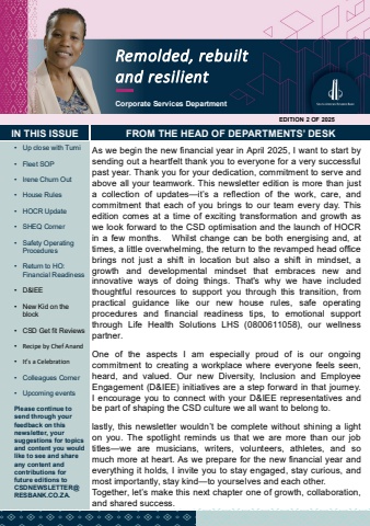 CSD Newsletter April 25