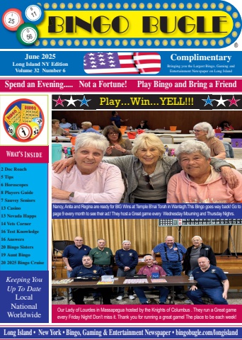June Bingo Bugle Long Island NY Edition Vol. 21 No. 6