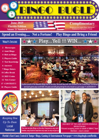 June Bingo Bugle Florida Vol. 21 No. 6