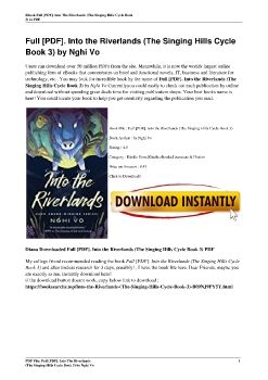 Full [PDF]. Into the Riverlands (The Singing Hills Cycle Book 3) by Nghi Vo