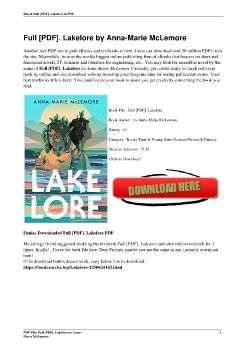 Full [PDF]. Lakelore by Anna-Marie McLemore