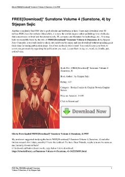FREE[Download]* Sunstone Volume 4 (Sunstone, 4) by Stjepan Sejic